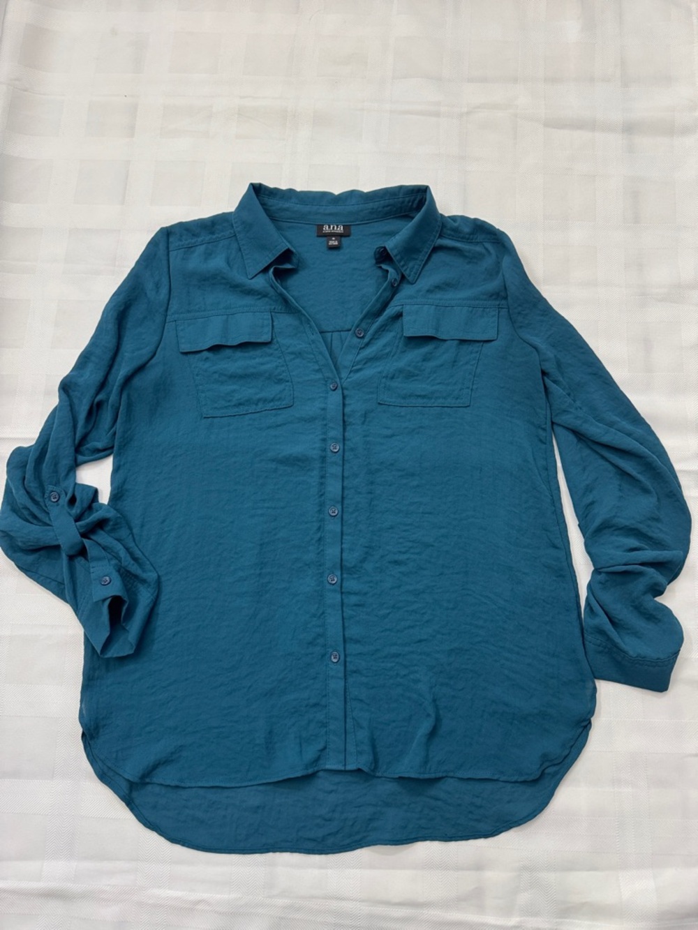 a.n.a Teal Button-Down Shirt